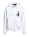 Dsquared2 Man Sweatshirt White Size L Cotton, Elastane In White