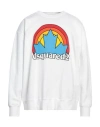 Dsquared2 Man Sweatshirt White Size L Cotton, Elastane