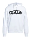 Dsquared2 Man Sweatshirt White Size L Cotton, Elastane In White
