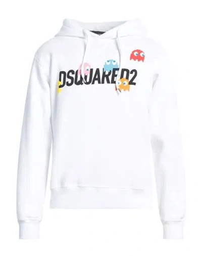 DSQUARED2 DSQUARED2 MAN SWEATSHIRT WHITE SIZE L COTTON, ELASTANE