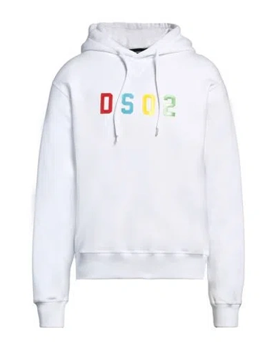 DSQUARED2 DSQUARED2 MAN SWEATSHIRT WHITE SIZE L COTTON, ELASTANE