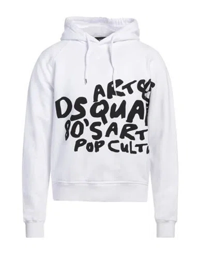 Dsquared2 Man Sweatshirt White Size M Cotton In White