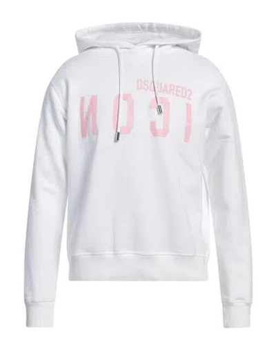 Dsquared2 Man Sweatshirt White Size M Cotton