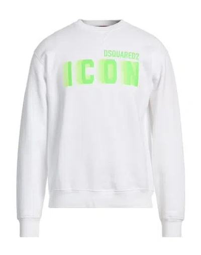 Dsquared2 Man Sweatshirt White Size M Cotton