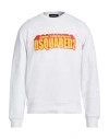 Dsquared2 Man Sweatshirt White Size M Cotton In Multi