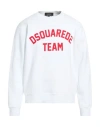 Dsquared2 Man Sweatshirt White Size M Cotton