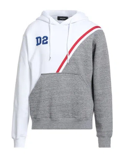 Dsquared2 Man Sweatshirt White Size M Cotton, Elastane