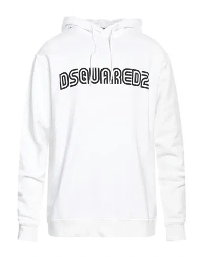 Dsquared2 Man Sweatshirt White Size M Cotton, Elastane