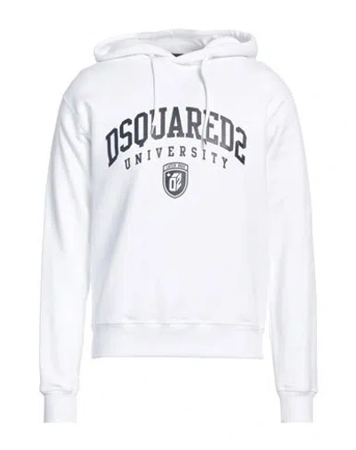 DSQUARED2 DSQUARED2 MAN SWEATSHIRT WHITE SIZE L COTTON, ELASTANE