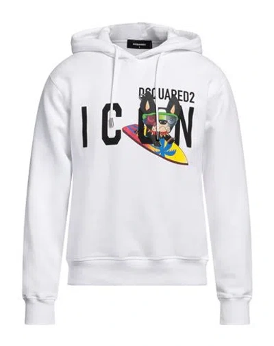 Dsquared2 Man Sweatshirt White Size S Cotton