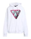 Dsquared2 Graphic Printed Drawstring Hoodie In White