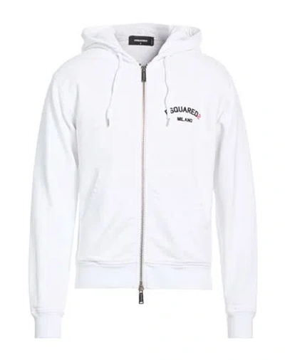 Dsquared2 Man Sweatshirt White Size S Cotton