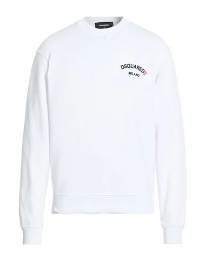 Dsquared2 Man Sweatshirt White Size S Cotton
