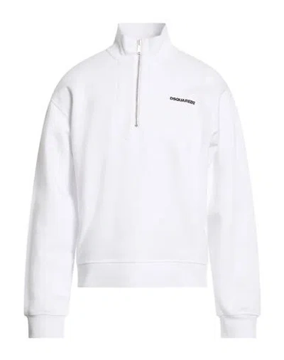 Dsquared2 Man Sweatshirt White Size Xl Cotton