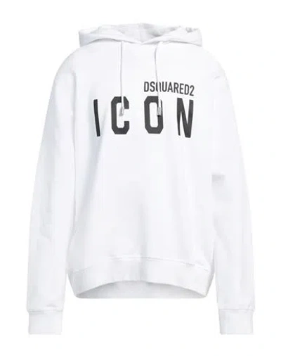 Dsquared2 Man Sweatshirt White Size Xxl Cotton, Elastane