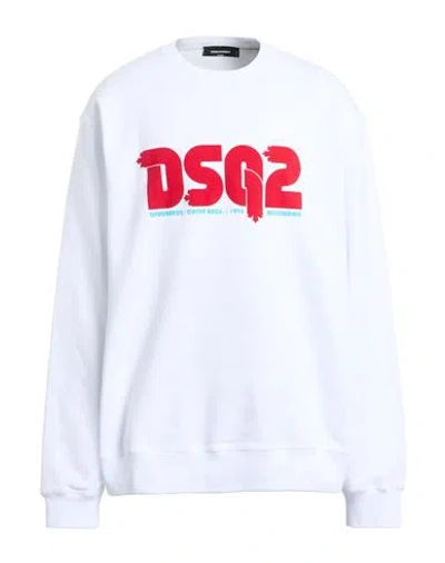 DSQUARED2 DSQUARED2 MAN SWEATSHIRT WHITE SIZE XXXL COTTON