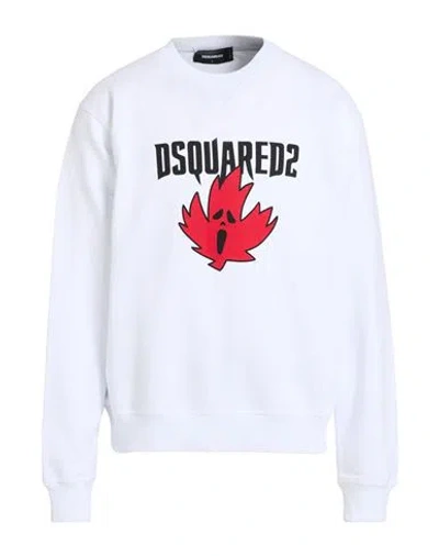Dsquared2 Man Sweatshirt White Size Xxxl Cotton
