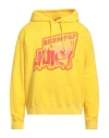 Dsquared2 Graphic-print Cotton Hoodie In Yellow
