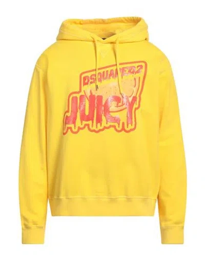 DSQUARED2 DSQUARED2 MAN SWEATSHIRT YELLOW SIZE L COTTON