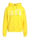 Dsquared2 Printed Icon Hoodie In Yellow