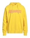Dsquared2 Man Sweatshirt Yellow Size Xxl Cotton, Elastane