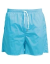 Dsquared2 Man Swim Trunks Azure Size 36 Polyamide, Elastane In Blue