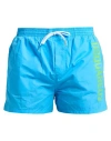 Dsquared2 Man Swim Trunks Azure Size 38 Polyamide In Blue