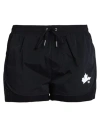 Dsquared2 Man Swim Trunks Black Size 32 Polyamide, Elastane In Black