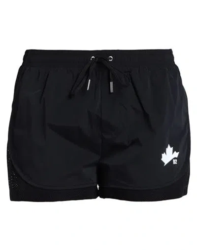 Dsquared2 Man Swim Trunks Black Size 32 Polyamide, Elastane
