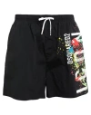 DSQUARED2 DSQUARED2 MAN SWIM TRUNKS BLACK SIZE 32 POLYAMIDE, ELASTANE