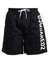 Dsquared2 Logo-print Swim Shorts In Black