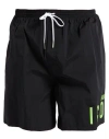 Dsquared2 Man Swim Trunks Black Size 38 Polyamide, Elastane In Black