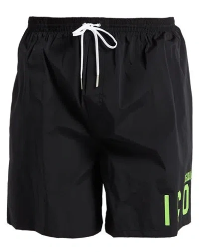Dsquared2 Man Swim Trunks Black Size 38 Polyamide, Elastane