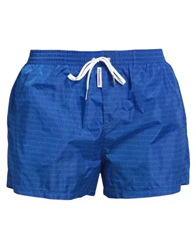 Dsquared2 Man Swim Trunks Blue Size 26 Polyamide