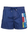 Dsquared2 Man Swim Trunks Blue Size 34 Polyamide, Elastane