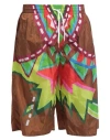 Dsquared2 Man Swim Trunks Brown Size 36 Polyamide In Brown