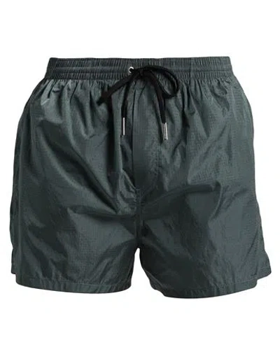 Dsquared2 Man Swim Trunks Deep Jade Size 38 Polyamide In Green