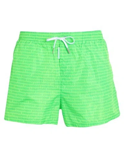 Dsquared2 Man Swim Trunks Acid Green Size 38 Polyamide