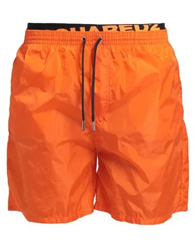 DSQUARED2 DSQUARED2 MAN SWIM TRUNKS ORANGE SIZE 38 POLYAMIDE
