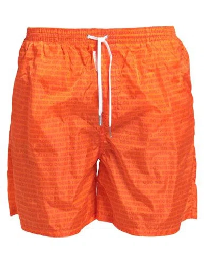 DSQUARED2 DSQUARED2 MAN SWIM TRUNKS ORANGE SIZE 38 POLYAMIDE