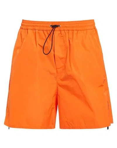 Dsquared2 Man Swim Trunks Orange Size 38 Polyamide