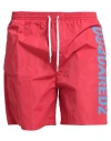 Dsquared2 Man Swim Trunks Red Size 38 Polyamide In Red
