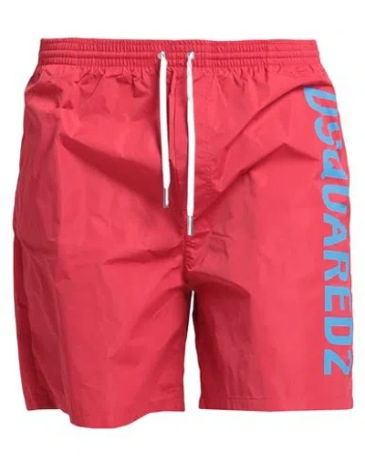 Dsquared2 Man Swim Trunks Red Size 38 Polyamide
