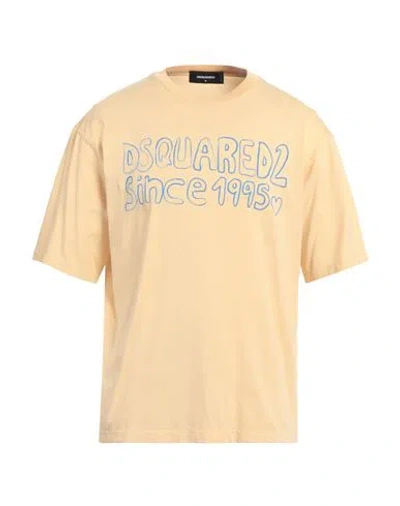 Dsquared2 Man T-shirt Beige Size L Cotton