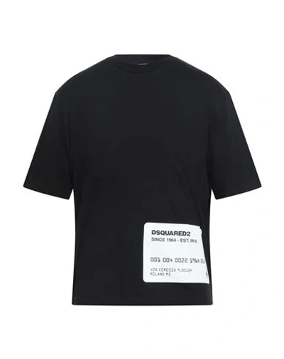 Dsquared2 Man T-shirt Black Size L Cotton
