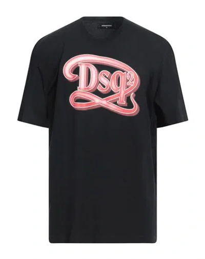 Dsquared2 Man T-shirt Black Size L Cotton