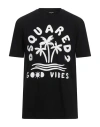 Dsquared2 Man T-shirt Black Size L Cotton In Black