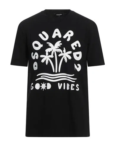 Dsquared2 Man T-shirt Black Size L Cotton