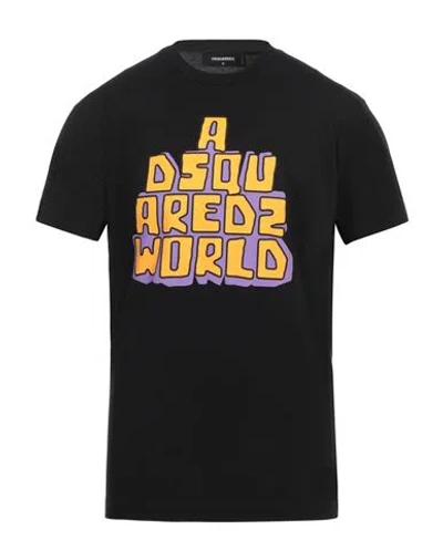 Dsquared2 Man T-shirt Black Size L Cotton
