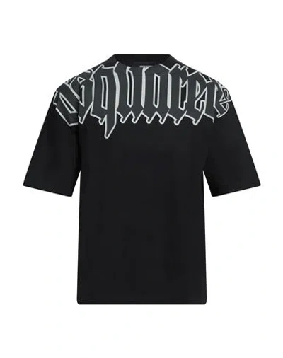 DSQUARED2 DSQUARED2 MAN T-SHIRT BLACK SIZE L COTTON